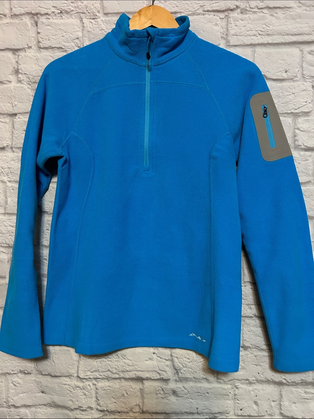 Eddie Bauer First Ascent Bright Blue polar tech Quarter-Zip Fleece Pullover